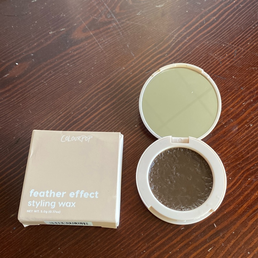 NWT ColourPop Feather Effect Styling Wax Brow Wax Tinted Brown Full Size